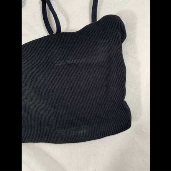 NEW $92 L Space Ridin' High Rebel Ribbed Bikini‎ Top in Black [SZ XS ] - Picture 5 of 8
